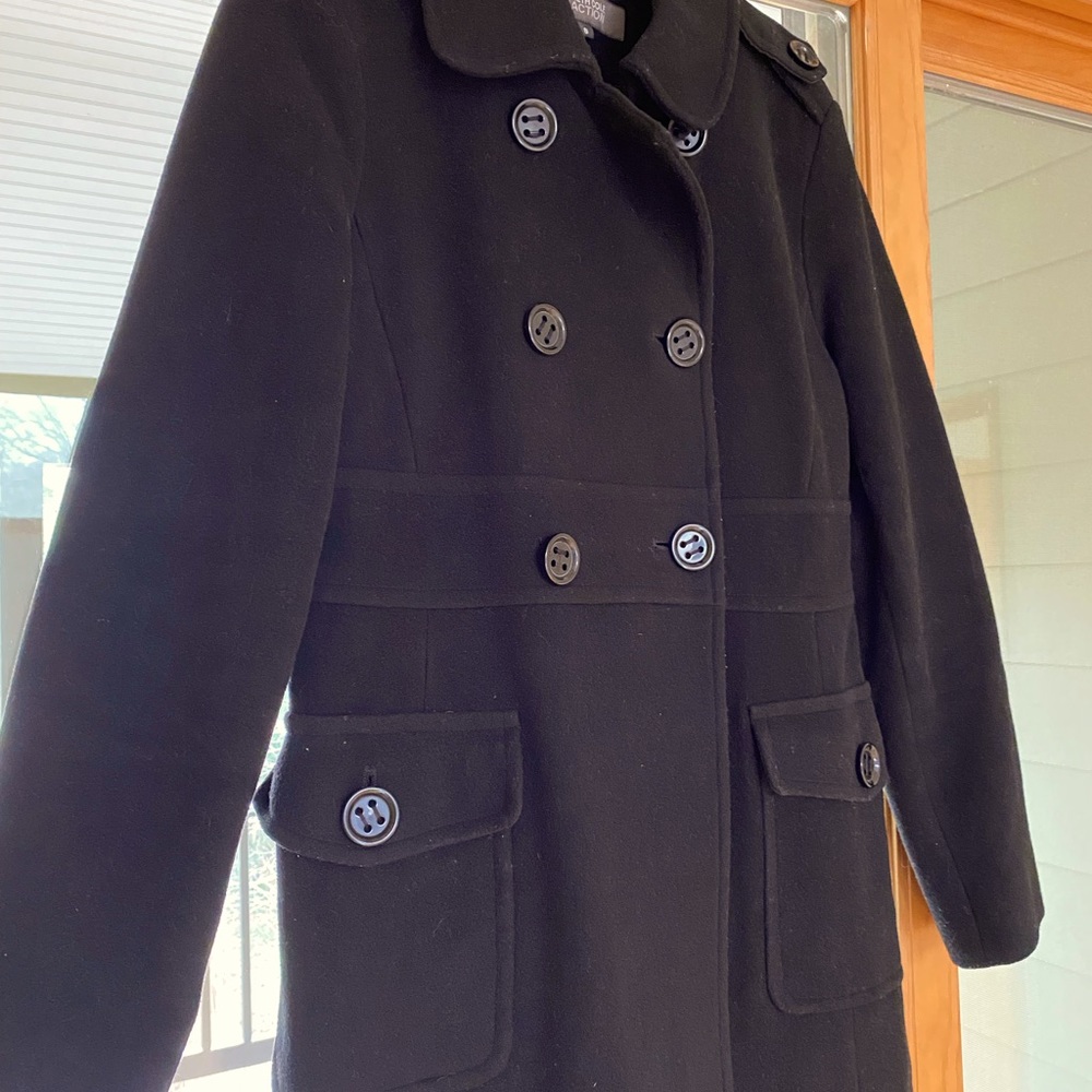 Kenneth Cole Reaction Knee-Length Pea Coat - Size 8